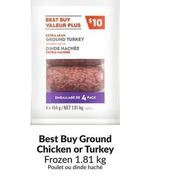 FreshCo Best buy ground chicken or turkey frozen 1.81 kg offer