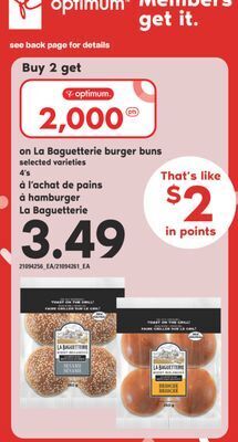 Valu-mart Pains à hamburger la baguetterie, 4's offer