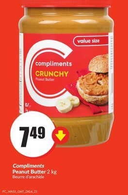 FreshCo Compliments peanut butter 2 kg offer