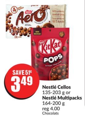 FreshCo Nestle cellos 135-203 g or nestle multipacks 164-200 g offer