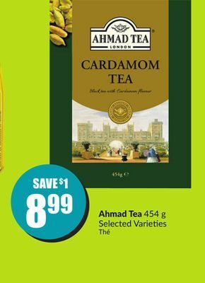 FreshCo Ahmad tea 454 g selected varieties offer