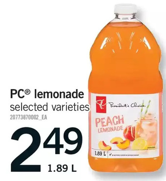 Fortinos Pc lemonade offer