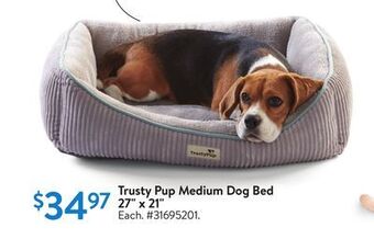 Walmart Trusty pup medium dog bed 27 x 21 offer