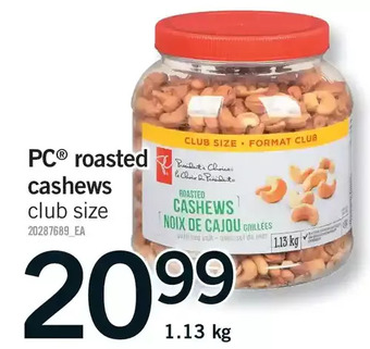 Fortinos Pc roasted cashews offer
