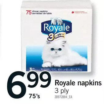 Fortinos Royale napkins offer
