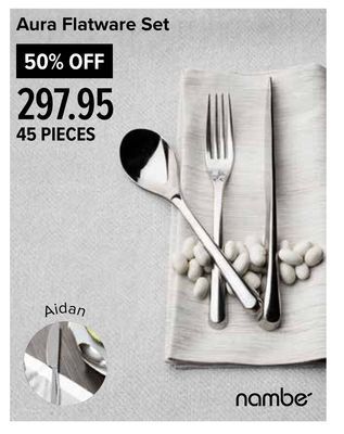 Linen Chest Aura flatware set offer