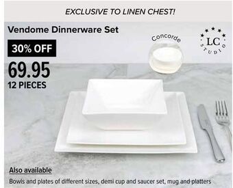 Linen Chest Vendome dinnerware set offer