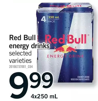 Fortinos Red bull energy drinks offer