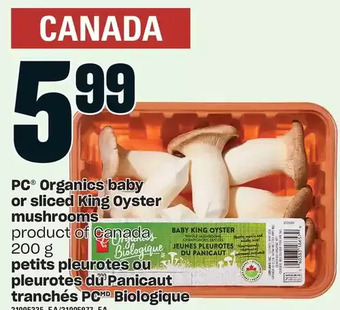 Independent Grocer Pc organics baby or sliced king oyster mushrooms offer