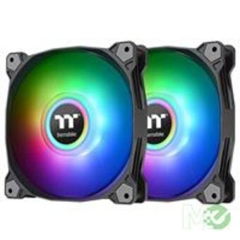 Thermaltake pure duo 12 argb sync radiator fans, 2x 120mm, 2-pack, black