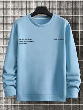 SheIn Men slogan graphic drop shoulder sweatshirt offer