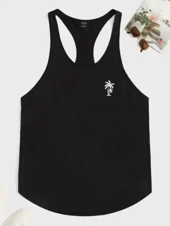 SheIn Shein men palm tree print tank top offer