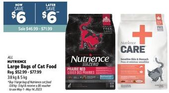 Ren’s Pets Depot Nutrience large bags of cat food offer