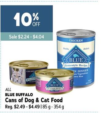 Ren’s Pets Depot Blue buffalo cans of dog & cat food offer