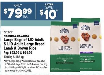 Ren’s Pets Depot Select natural balance large bags of lid adult & lid adult large breed lamb & brown rice offer