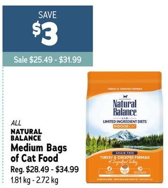 Ren’s Pets Depot All natural balance medium bags of cat food offer