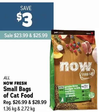 Ren’s Pets Depot Now fresh small bags of cat food offer