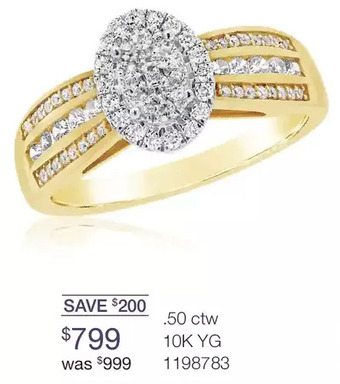 Charm Diamond .50 ctw 10k yg ring offer