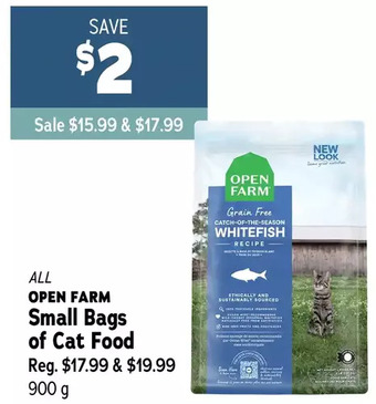 Ren’s Pets Depot Open farm small bags of cat food offer