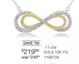 Charm Diamond .11 ctw s/s 10k yg pendant offer