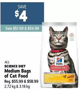 Ren’s Pets Depot Science diet medium bags of cat food offer