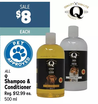 Ren’s Pets Depot Q shampoo & conditioner offer
