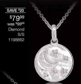 Charm Diamond Diamond s/s pendant offer
