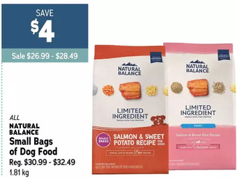 Ren’s Pets Depot Natural balance small bags of dog food offer