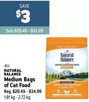 Ren’s Pets Depot Natural balance medium bags of cat food offer