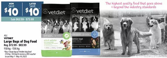 Ren’s Pets Depot Vetdiet large bags of dog food offer