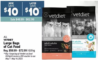 Ren’s Pets Depot Vetdiet large bags of cat food offer