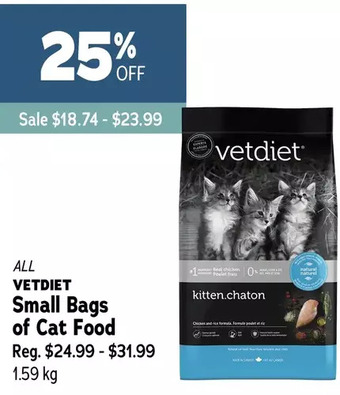 Ren’s Pets Depot Vetdiet small bags of cat food offer