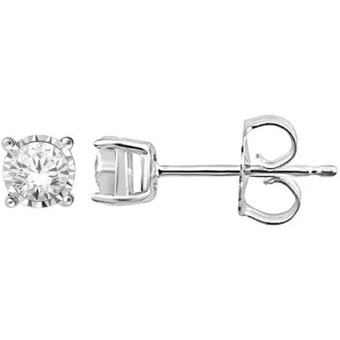 Charm Diamond Sterling silver 0.10ctw diamond studs offer