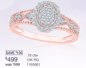 Charm Diamond .18 ctw 10k rg ring offer