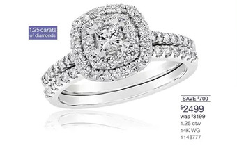 Charm Diamond 1.25 ctw 14k wg ring offer