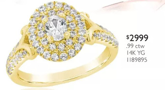 Charm Diamond .99 ctw 14k yg ring offer