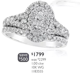 Charm Diamond 1.00 ctw 10k wg ring offer
