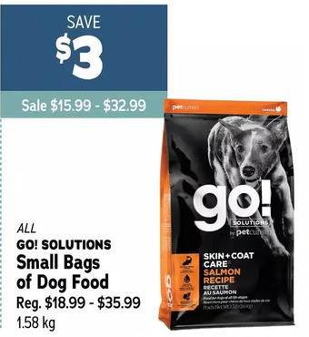 Ren’s Pets Depot Go! solutions small bags of dog food offer