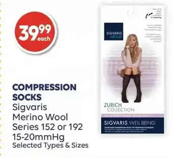 Wellwise by Shoppers Sigvaris merino wool series compression socks offer