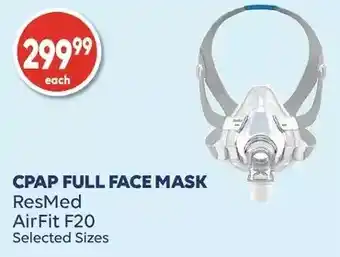 Wellwise by Shoppers Resmed airfit f20 cpap full face mask offer