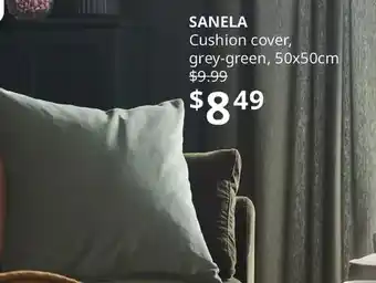 IKEA Sanela cushion cover - gray-green 50x50 cm offer