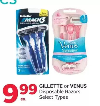 Rexall Gillette or venus disposable razors offer