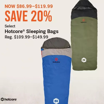 Bass Pro Hotcore sleeping bags offer