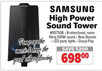 2001 Audio Video Samsung high power sound tower offer