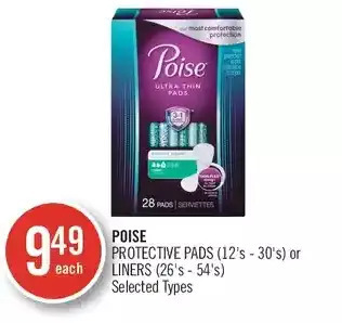 Shoppers Drug Mart Poise protective pads or liners offer
