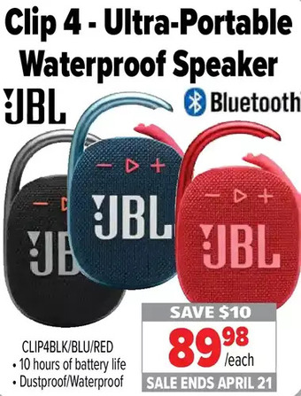 2001 Audio Video Jbl clip 4 - ultra-portable waterproof speaker offer