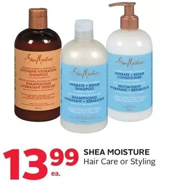 Rexall Shea moisture hair care or styling offer