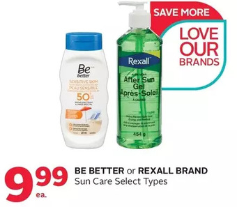 Rexall Be better or rexall brand sun care offer