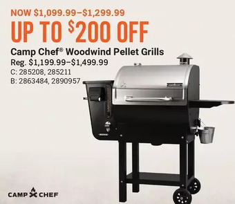 Bass Pro Camp chef woodwind pellet grills offer