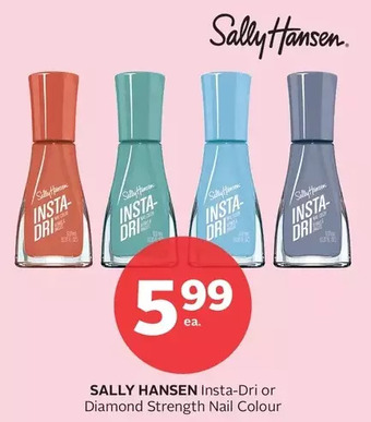 Rexall Sally hansen insta-dri or diamond strength nail colour offer